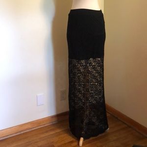 Lace maxi skirt